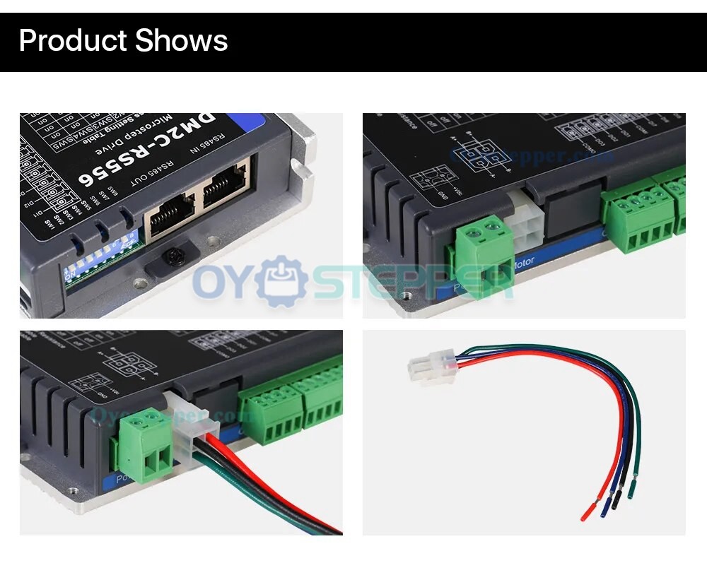 Leadshine DM2C-RS556 2.1-5.6A 20-50VDC Integrated Stepper Driver for Nema 17, 23, 24 Stepper Motor